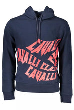 Load image into Gallery viewer, Cavalli Class Chic Blue Hooded Sweatshirt
