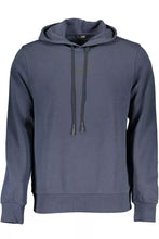 Load image into Gallery viewer, Cavalli Class Blue Cotton Hooded Sweatshirt with Logo Print
