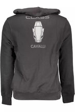 Load image into Gallery viewer, Cavalli Class Elegant Black Cotton Hooded Sweatshirt
