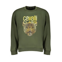 Load image into Gallery viewer, Cavalli Class Elegant Green Fleece Crew Neck Sweatshirt
