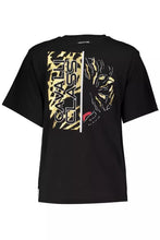 Load image into Gallery viewer, Cavalli Class Sleek Black Cotton Tee with Exclusive Print
