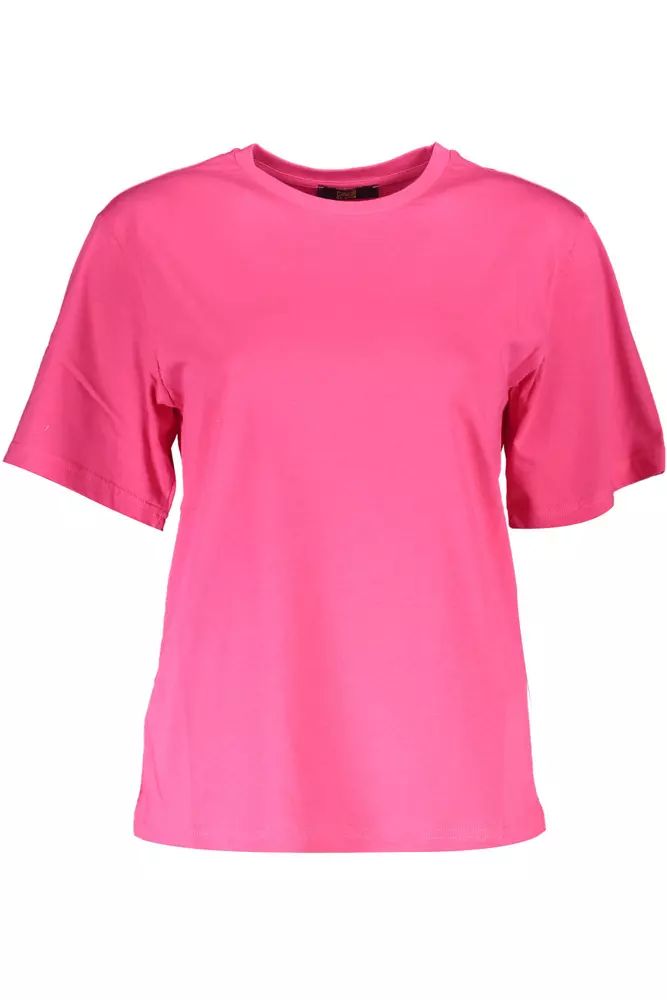 Cavalli Class Chic Pink Slim Fit Logo Tee