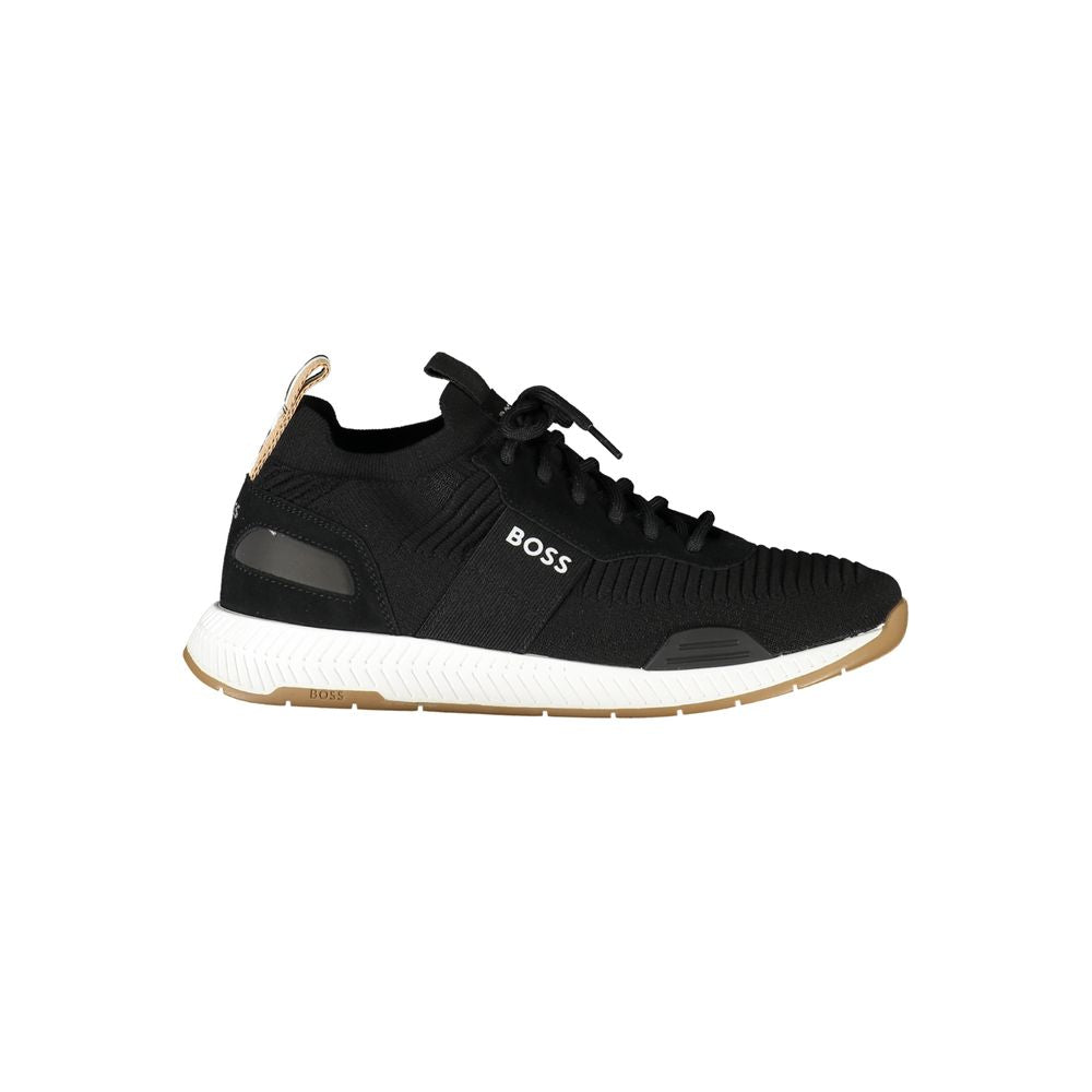 Hugo Boss Sleek Titanium Runn Sports Shoes with Contrast Details