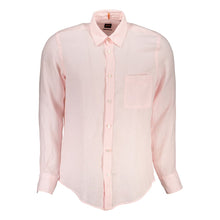 Load image into Gallery viewer, Hugo Boss Elegant Pink Linen Long Sleeve Shirt
