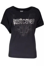 Load image into Gallery viewer, Just Cavalli Elegant Logo Print Tee with Stretch Comfort
