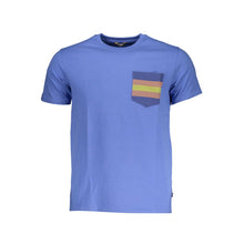 Load image into Gallery viewer, K-WAY Chic Crew Neck Blue Cotton Tee with Pocket Detail
