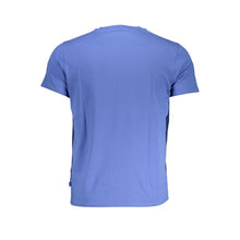 Load image into Gallery viewer, K-WAY Chic Crew Neck Blue Cotton Tee with Pocket Detail
