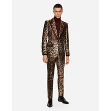 Load image into Gallery viewer, Dolce &amp; Gabbana Elegant Leopard Print Silk Tuxedo Jacket
