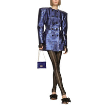 Load image into Gallery viewer, Dolce &amp; Gabbana Chic Croco-Print Patent Leather Coat
