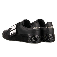 Load image into Gallery viewer, Dolce &amp; Gabbana Chic Black Strap Leather Sneakers
