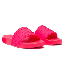 Load image into Gallery viewer, Dolce &amp; Gabbana Chic Fuchsia Rubber Slippers with Logo Detail
