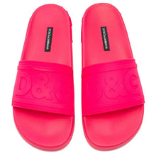 Load image into Gallery viewer, Dolce &amp; Gabbana Chic Fuchsia Rubber Slippers with Logo Detail
