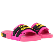 Load image into Gallery viewer, Dolce &amp; Gabbana Chic Fuchsia Rubber Slippers for Elegant Comfort
