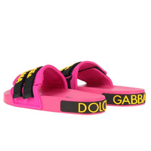 Load image into Gallery viewer, Dolce &amp; Gabbana Chic Fuchsia Rubber Slippers for Elegant Comfort
