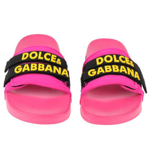 Load image into Gallery viewer, Dolce &amp; Gabbana Chic Fuchsia Rubber Slippers for Elegant Comfort
