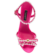 Load image into Gallery viewer, Dolce &amp; Gabbana Elegant Fuchsia Sandals with Pearl Details
