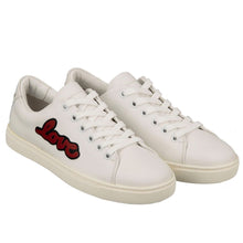 Load image into Gallery viewer, Dolce &amp; Gabbana Chic White Calfskin Sneakers with Love Accents
