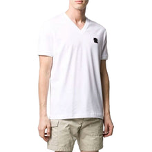 Load image into Gallery viewer, Dolce &amp; Gabbana V-Neck Cotton Logo Tee in Pristine White
