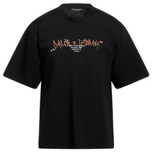 Load image into Gallery viewer, Dolce &amp; Gabbana Gold Embroidered Logo Black Cotton Tee
