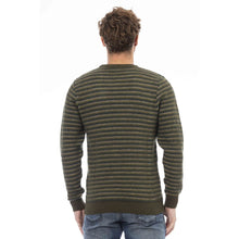 Load image into Gallery viewer, Distretto12 Elegant Green Crewneck Wool-Blend Sweater
