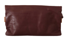 Load image into Gallery viewer, Elegant Brown Leather Clutch with Silver Detailing
