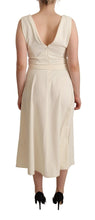 Load image into Gallery viewer, Sleeveless V-Neck A-Line Dress in Off White
