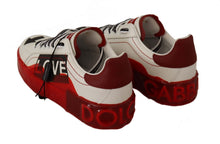 Load image into Gallery viewer, Dolce &amp; Gabbana Asymmetrical Graphic Leather Sneakers
