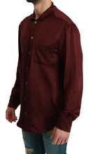 Load image into Gallery viewer, Dolce &amp; Gabbana Bordeaux Silk Pajama-Inspired Shirt
