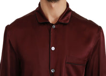 Load image into Gallery viewer, Dolce &amp; Gabbana Bordeaux Silk Pajama-Inspired Shirt
