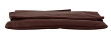 Load image into Gallery viewer, Elegant Brown Leather Clutch with Silver Detailing
