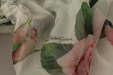 Load image into Gallery viewer, Dolce &amp; Gabbana White Floral Roses Silk Maxi Gown Dress
