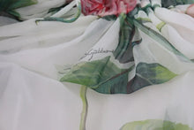 Load image into Gallery viewer, Dolce &amp; Gabbana White Floral Roses Silk Maxi Gown Dress
