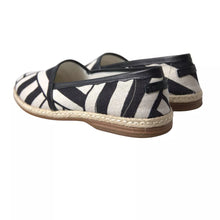 Load image into Gallery viewer, Dolce &amp; Gabbana Black White Stripes Slip On Espadrille Shoes
