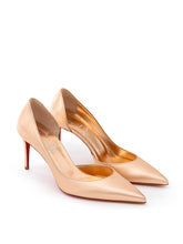 Load image into Gallery viewer, Christian Louboutin Rose Gold Metallic Leather Pumps
