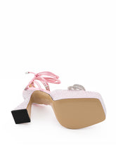 Load image into Gallery viewer, MACH &amp; MACH Enchanting Pink Crystal Bow Sandals
