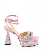 Load image into Gallery viewer, MACH &amp; MACH Enchanting Pink Crystal Bow Sandals
