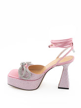 Load image into Gallery viewer, MACH &amp; MACH Enchanting Pink Crystal Bow Sandals
