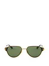 Load image into Gallery viewer, Bottega Veneta Elegant Golden Metal Sunglasses with Green Lens
