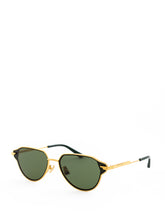 Load image into Gallery viewer, Bottega Veneta Elegant Golden Metal Sunglasses with Green Lens
