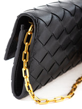 Load image into Gallery viewer, Bottega Veneta Elegant Black Leather Mini Bag Wallet on Chain
