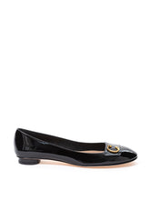 Load image into Gallery viewer, Dior Elegant Black Patent Leather Ballerina Flats
