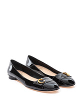 Load image into Gallery viewer, Dior Elegant Black Patent Leather Ballerina Flats
