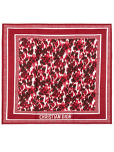 Load image into Gallery viewer, Dior Elegant Red Silk Scarf with Animalier Print
