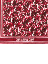 Load image into Gallery viewer, Dior Elegant Red Silk Scarf with Animalier Print
