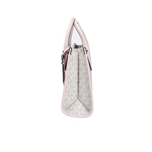 Load image into Gallery viewer, Michael Kors Mirella Small Powder Blush PVC Top Zip Shopper Tote Crossbody Bag
