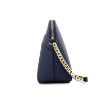 Load image into Gallery viewer, Michael Kors Jet Set Navy Medium X Dome Leather Crossbody Bag Purse
