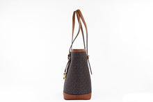 Load image into Gallery viewer, Michael Kors Jet Set Travel Small Brown PVC Shoulder Tote Handbag Bag Purse
