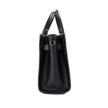 Load image into Gallery viewer, Michael Kors Hamilton Small Black Haircalf Leather Satchel Crossbody Bag
