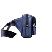 Load image into Gallery viewer, Michael Kors Cooper Small Navy Blue Smooth Leather Double Zip Belt Bag
