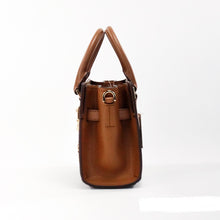 Load image into Gallery viewer, Michael Kors Hamilton XS Small Brown PVC Leather Satchel Crossbody Bag Purse
